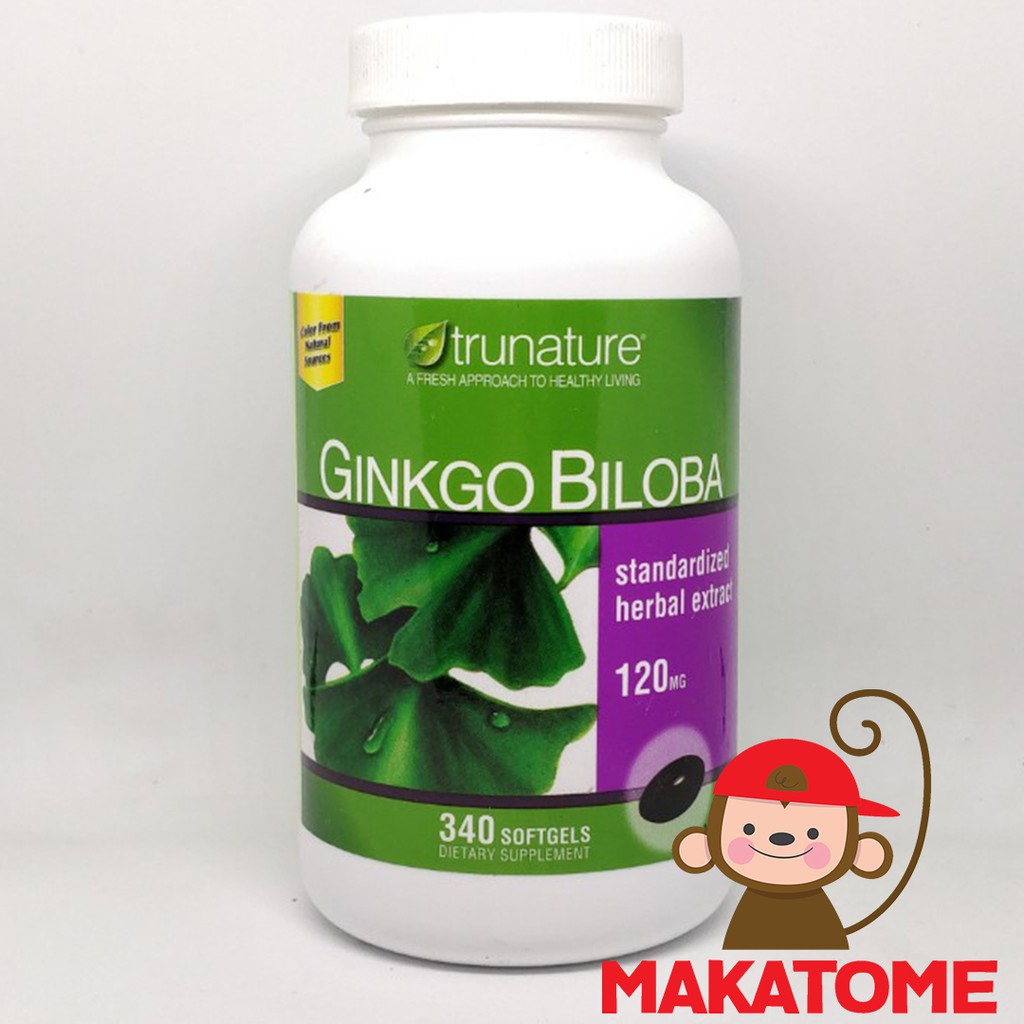TRUNATURE Ginkgo Biloba 120mg 340 Softgel 120 mg Tru nature ginko ginkgobiloba herbal herb