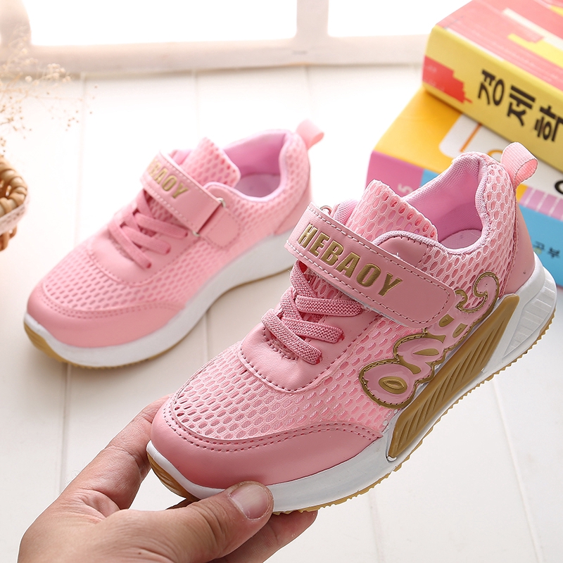 W6605 mesh sepatu anak sneakers perempuan lakilaki