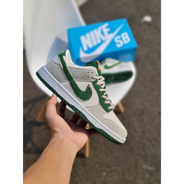 Sepatu • Sb Dunk Low Pro Cream Green Kualitas Premium