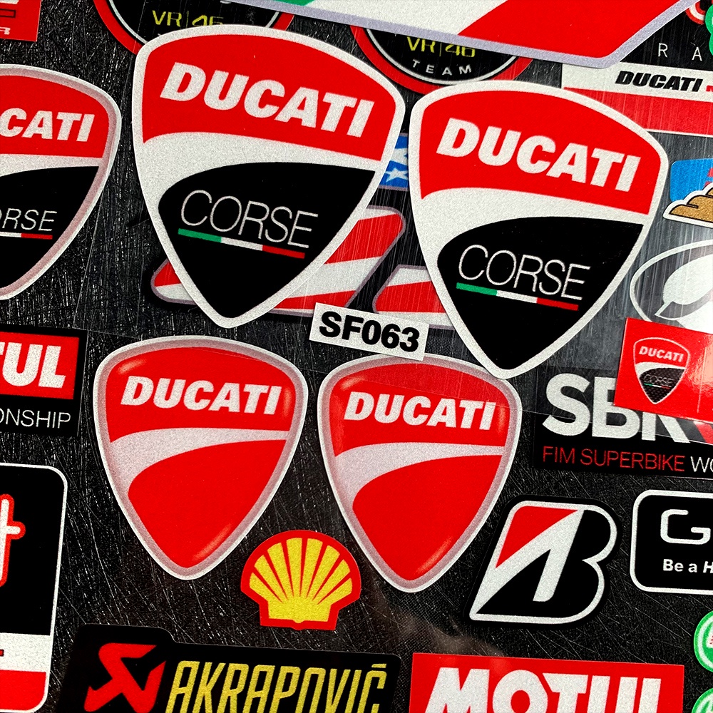 Stiker Reflektif Desain Corse Italia Untuk Dekorasi Helm Motor Ducati Corse 959 969 1199 1299 V4 S R