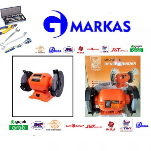 Gerinda Duduk 6" MD-150 Bench Grinder 6 Inchi Grinda 250 Watt ADLER