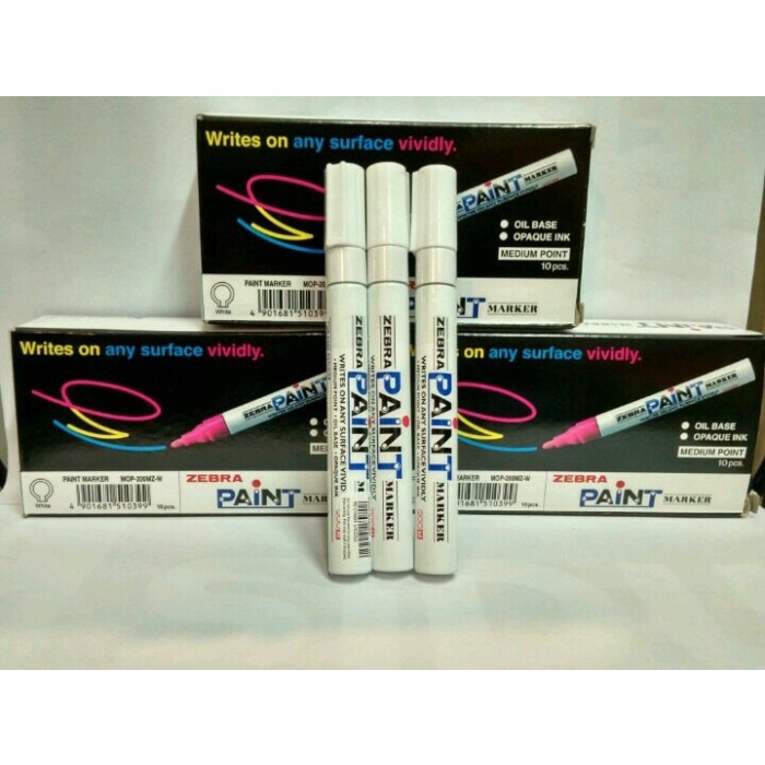 

Segera Miliki Spidol Paint Marker Zebra Putih - Medium Point Isi 10 Pcs Putih Bagus