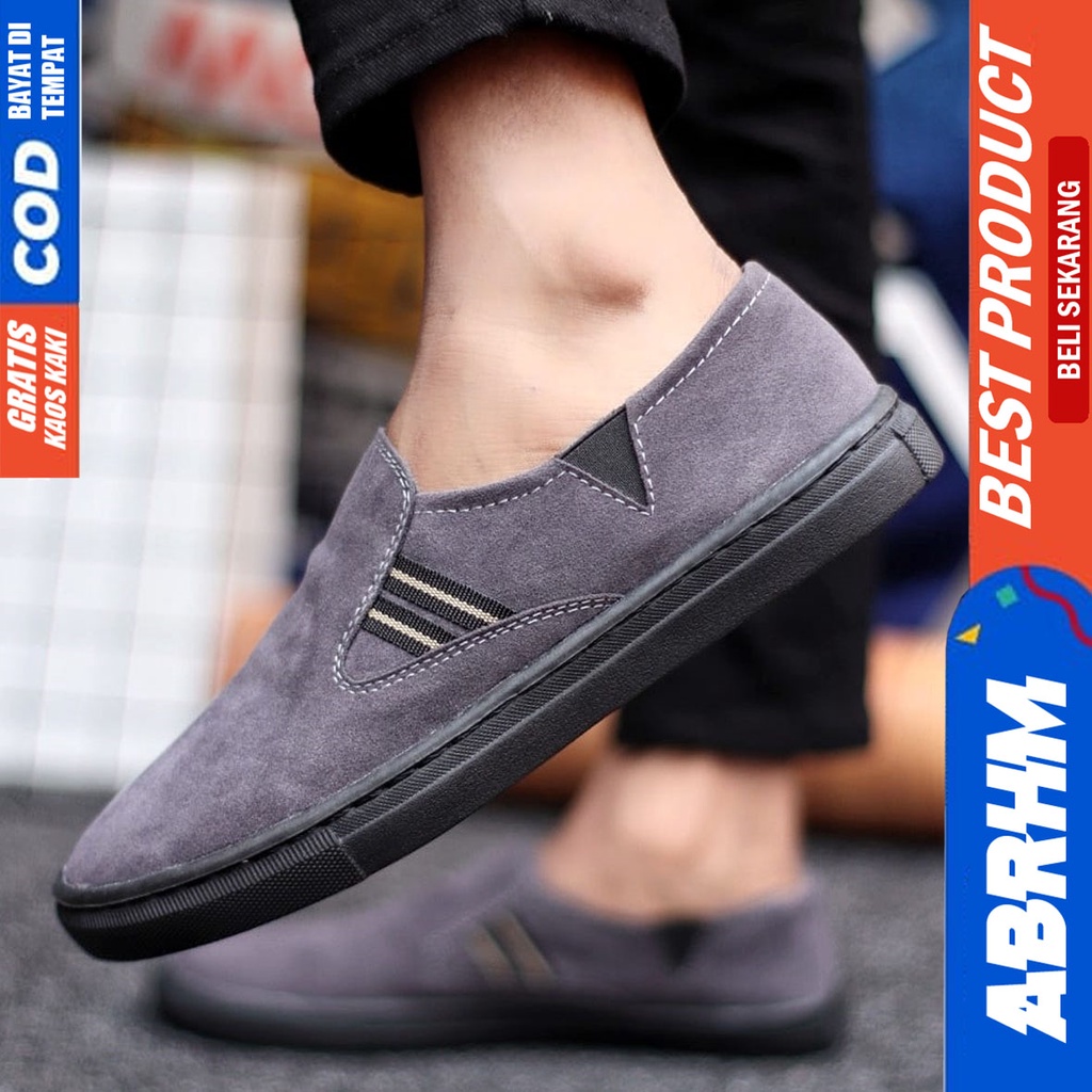 Abrhm Diskan - Sepatu Slip On Pria Casual