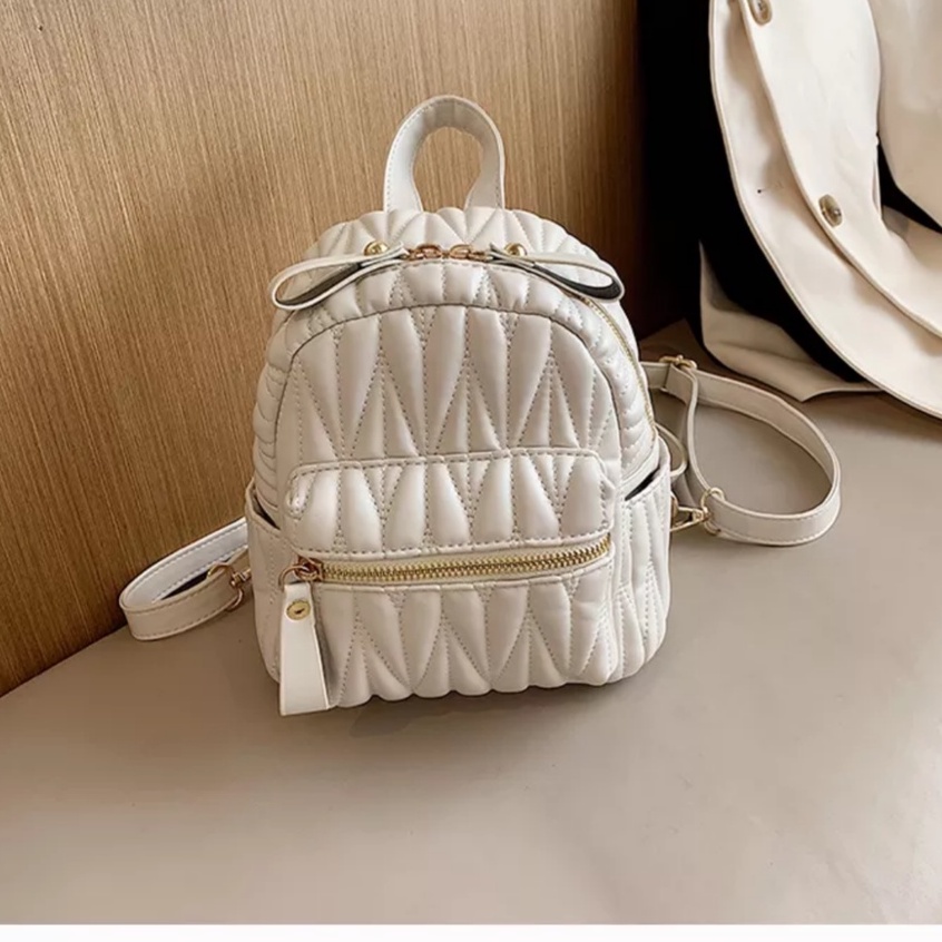 TAS RANSEL ISABELA 2 IN 1 MULTYFUNSI MODEL TERBARU-CREM