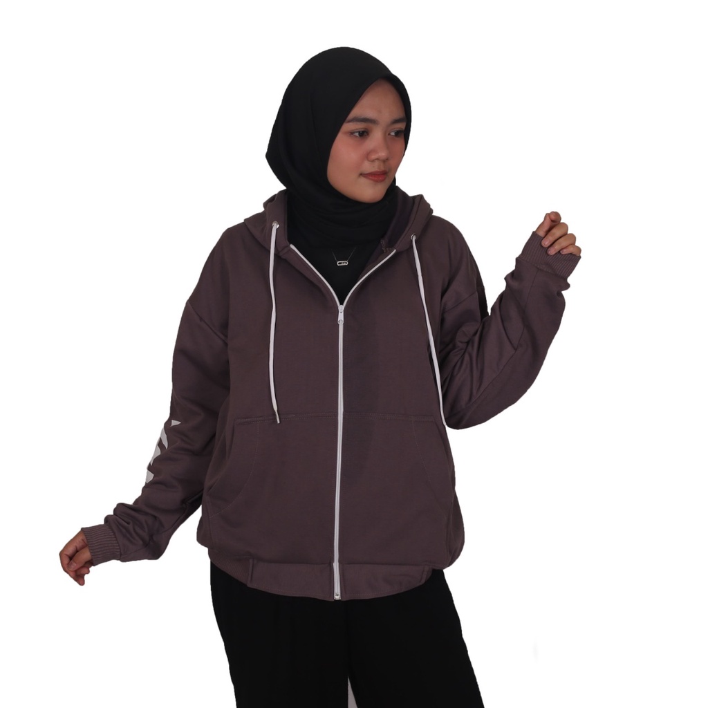 Jaket Zebra Zipper XXL - Jaket Zipper Oversize Unisex