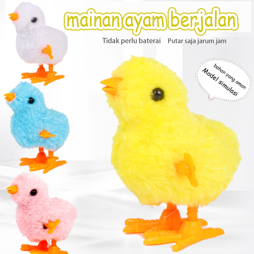 Ivorybaby Plush toy lucu mainan anak ayam dapat berjalan tidak perlu baterai