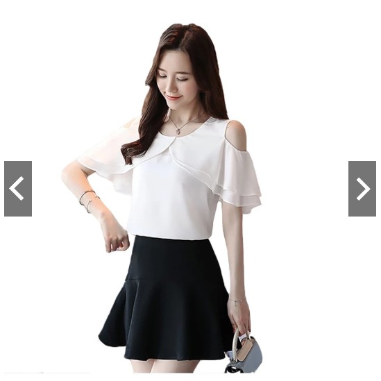 Fifi Fashion Blus Gaya Korea Model Terbaru Variasi Open Shoulder Via