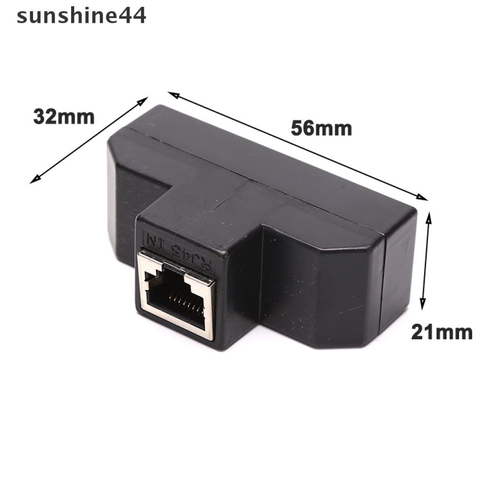 Sunshine Adapter Konektor Splitter Kabel Jaringan RJ45 Ke RJ11 1 Ke 4