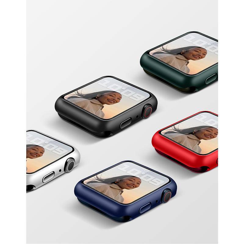 Case Pelindung Layar Bahan Kaca PC Bumper 45mm 41mm 45mm 44mm 40mm Untuk Apple Watch 8 7 6 5 4 3 2