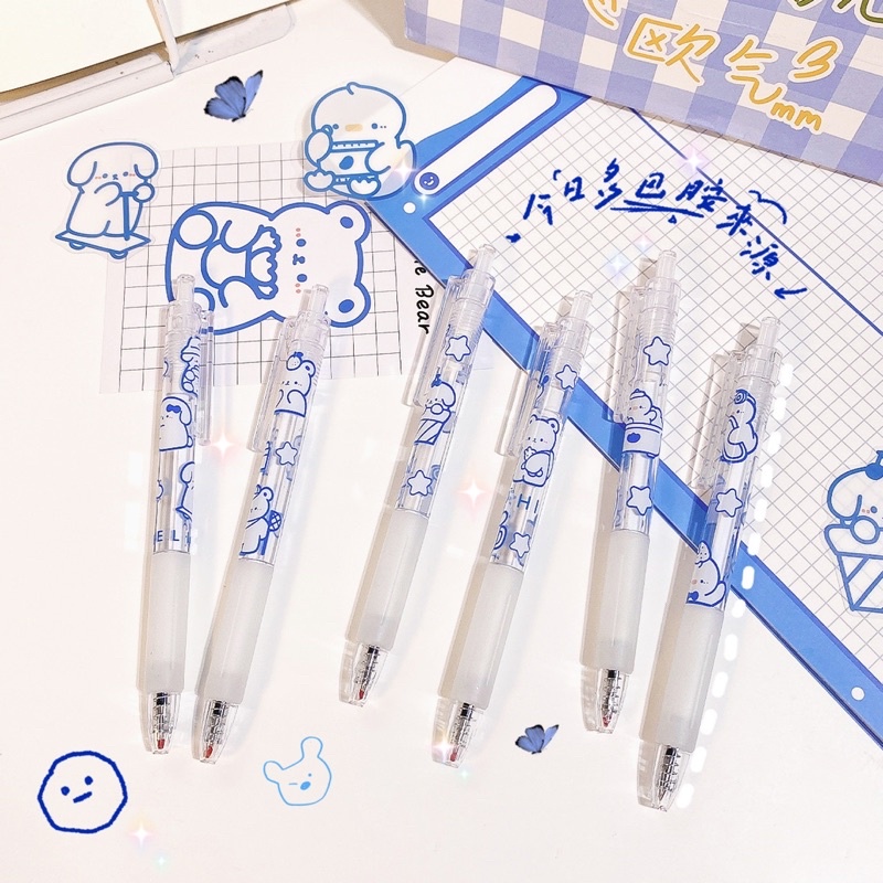 Pulpen Karakter Kartun Bear Pena Gel Motif Karakter Lucu Pen Cute Student Japanese