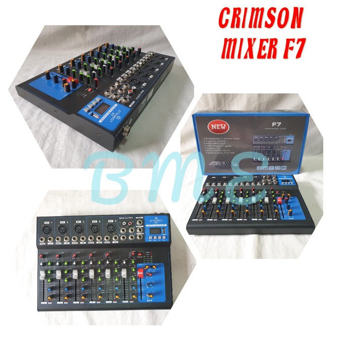 New  Mixer 7 CHANNEL LIVE MIXER CRIMSON F7 f7 USB ORIGINAL
