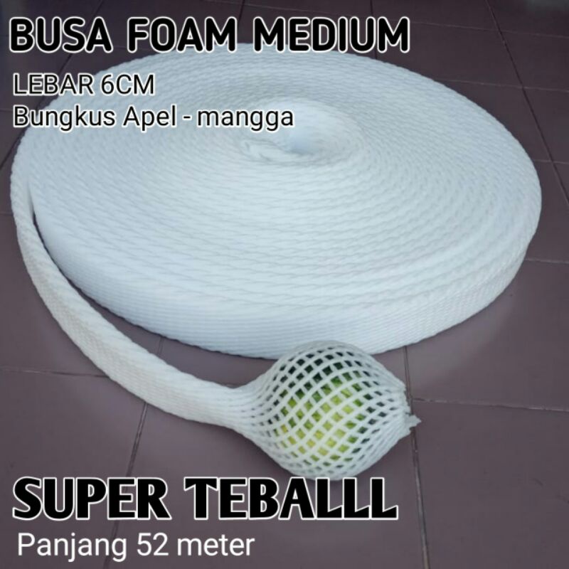 busa buah foam net apel pir mangga jaring buah kemasan bungkus buah busa polynet