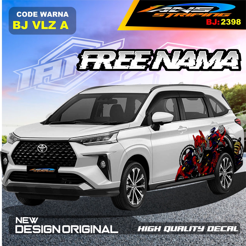 DECAL STIKER MOBIL AVANZA VELOZ / VARIASI STIKER MOBIL XENIA REBORN / STICKER DECAL MOBIL PAJERO / STIKER MOBIL