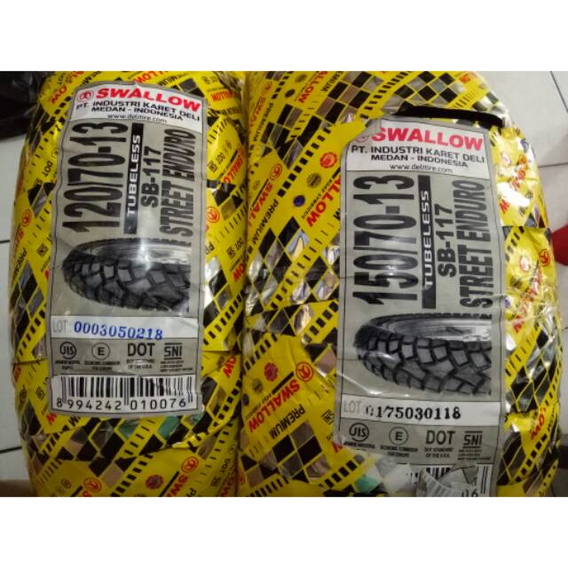 Paketan Ban Swallow 120/70-13 dan 150/70-13 SB117 Nmax Tubeless