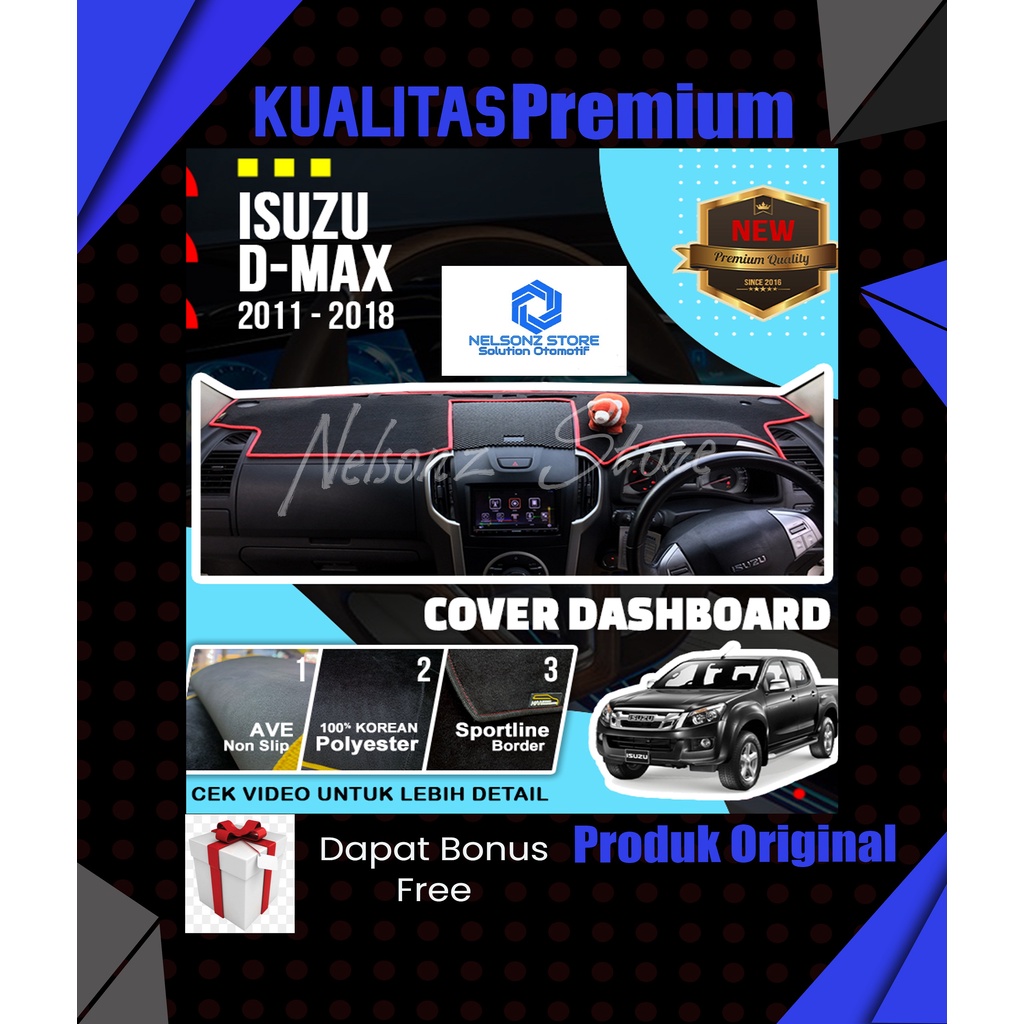 COVER DASHBOARD ISUZU DMAX ALAS DASHBOARD AKSESORIS DASHBOARD INTERIOR MOBIL PELINDUNG DASBOR
