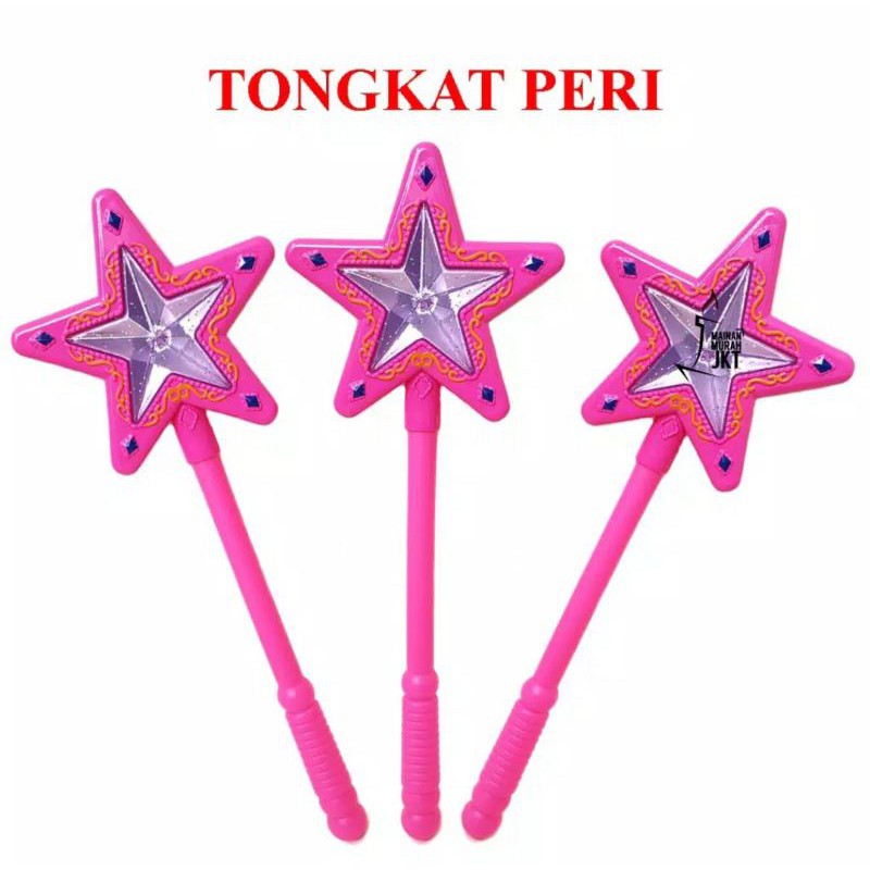 Mainan tongkat peri anak perempuan bisa bunyi dan nyala / magic wand fairy stick Frozen