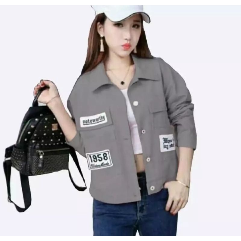 Jaket Parka Note Worthy/ Jaket Wanita Kekinian