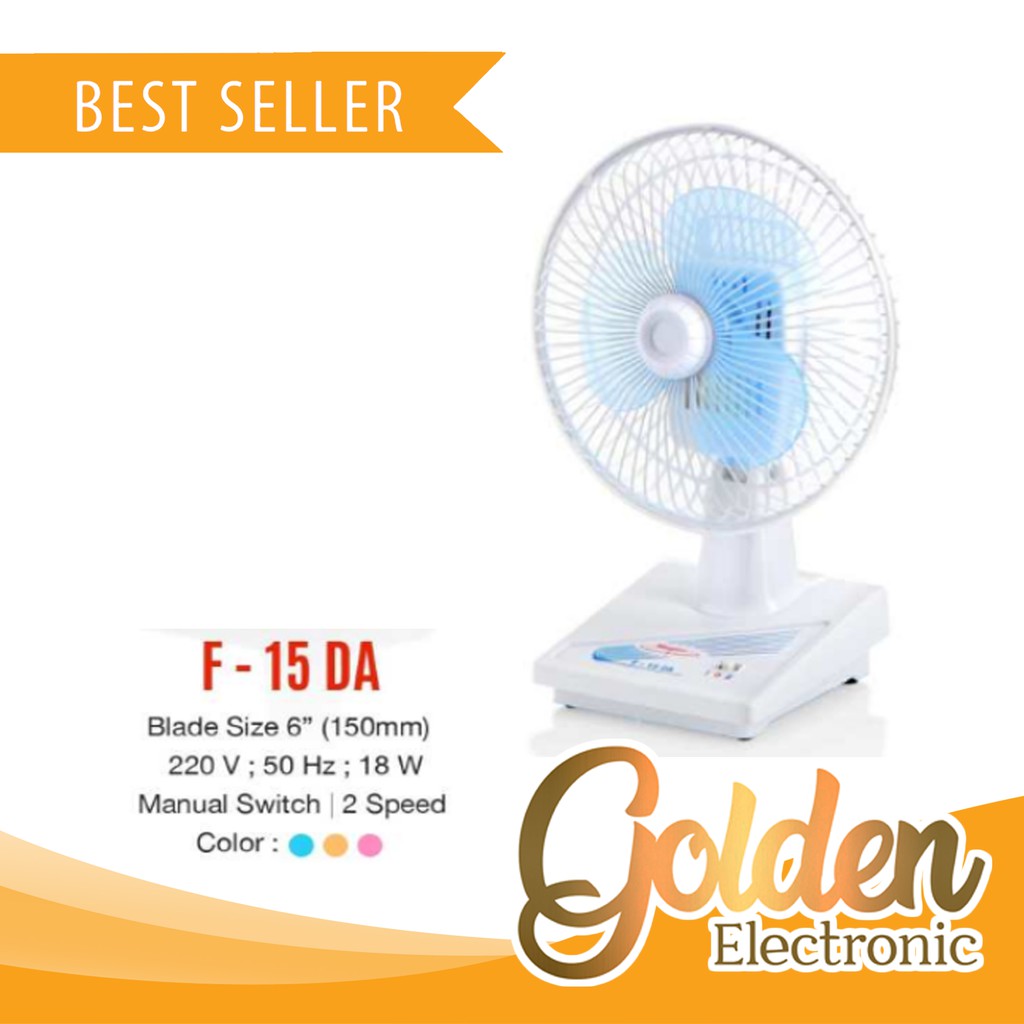 Kipas Angin Meja Desk Fan MASPION F-15 DA / F-15DA