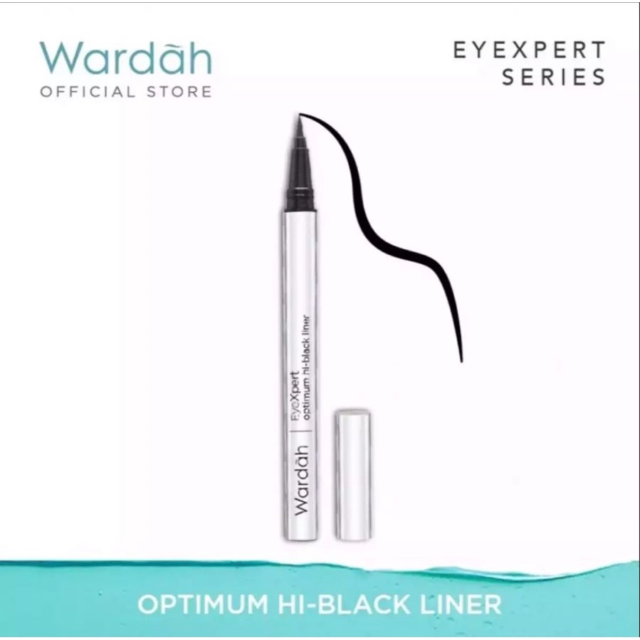 Eyeliner Wardah EyeXpert Optimum Hi-Black Liner -eye liner pensil waterproof wardah -eyeliner pensil murah Wardah EyeXpert Optimum Hi-Black Liner - Eyeliner Spidol Waterproof Dengan Warna Intense