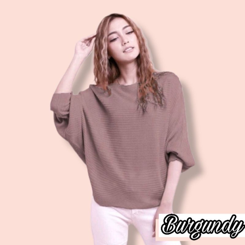 BATWING LASPERAL KNIT BLOUSE RAJUT POLOS OVERSIZE WANITA BAJU KALONG RAJUT WANITA BAJU RAJUT WANITA OUTER RAJUT WANITA ATASAN RAJUT WANITA TERLARIS TERLAKU TERMURAH TERBAIK COD KEKINIAN TRENDING VIRAL ISCO PUSAT GROSIR PRODUK RAJUT KNIT ONLINE TERBESAR-4