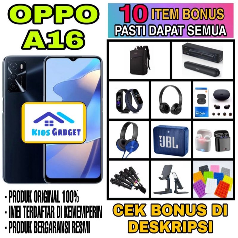 OPPO A16 RAM 3/32GB 4/64GB [ GARANSI RESMI ]