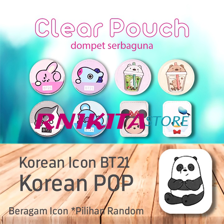 DOMPET MASKER CLEAR POUCH - Dompet Transparan Serbaguna