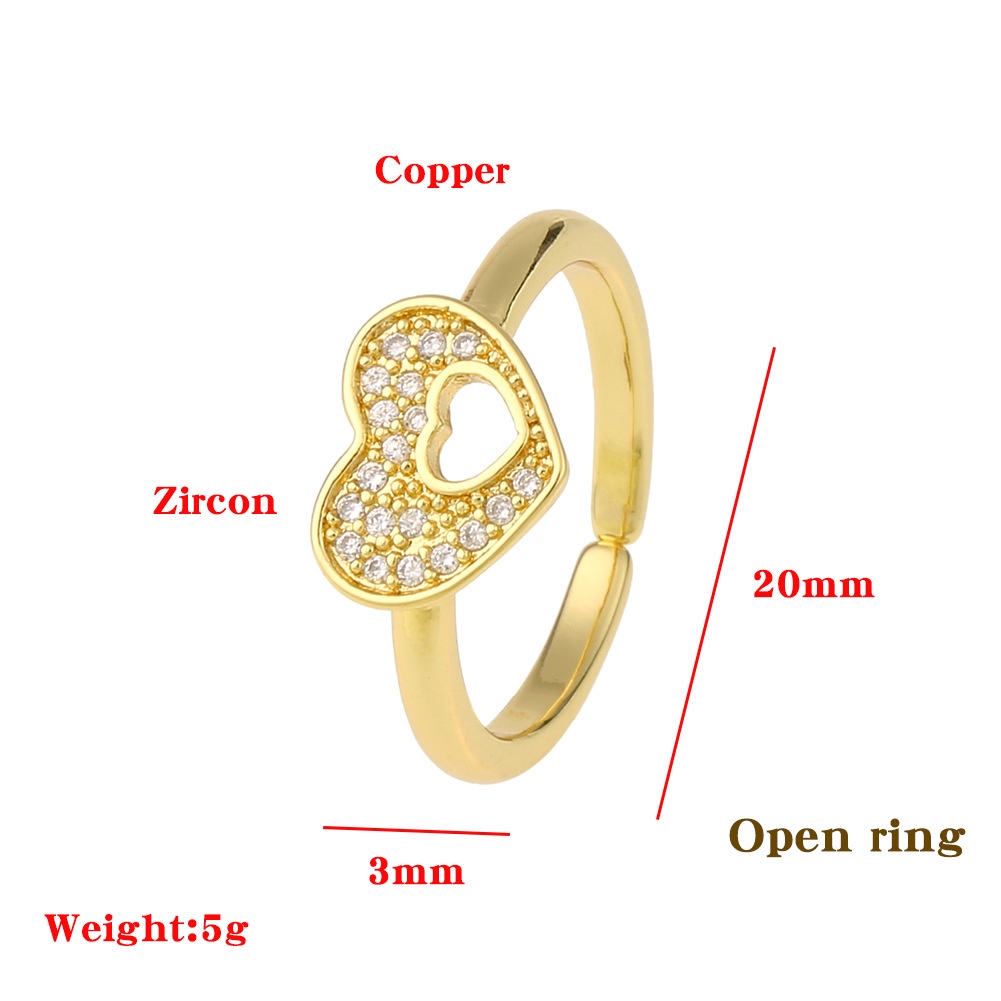 Pribadi ornamen aksesoris love moon cincin tren retro kecil cincin wanita