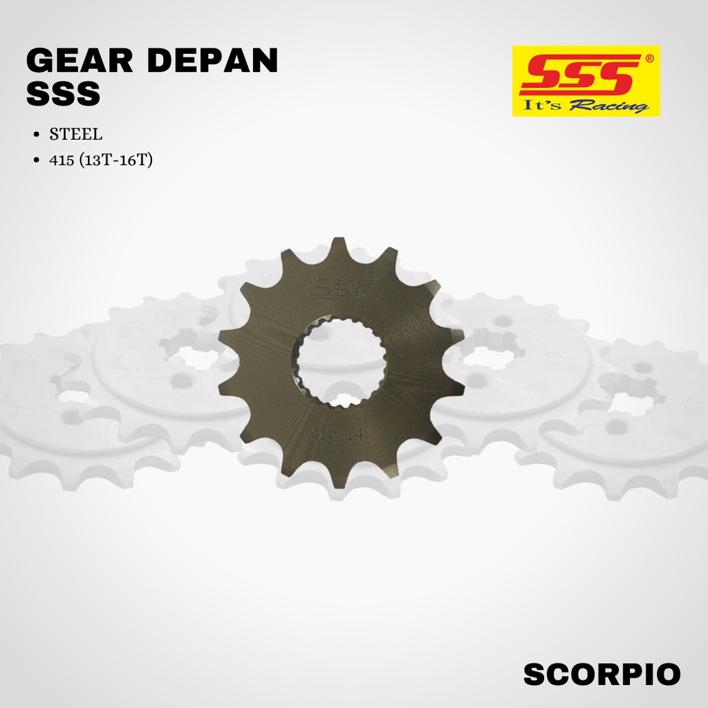 Gear gir Scorpio sss 415 14 15 16 STEEL