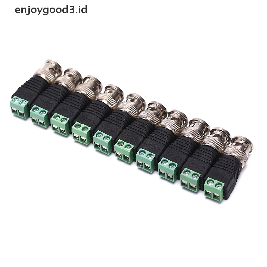 10 Male Coax Cat5 Ke Bnc Coaxial Untuk Kamera Cctv