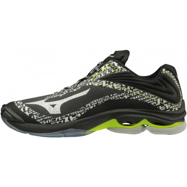 Sepatu Voli Mizuno Wave Lightning Z6 Low Black White Yellow  Original
