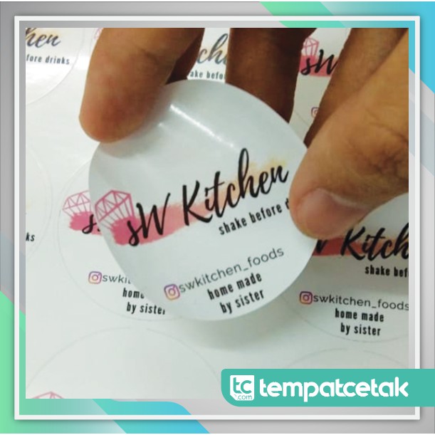 

Sticker Label Bulat Toples Kue Makanan dan Produk