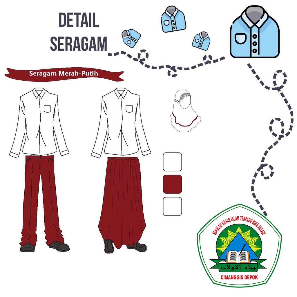 Seragam Putih Merah - SDIT Bina Auladi