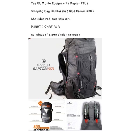 Monte Equipment 37L + Shoulder pad yamitala