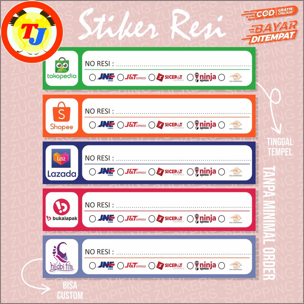 

Stiker Resi, Stiker Pengiriman