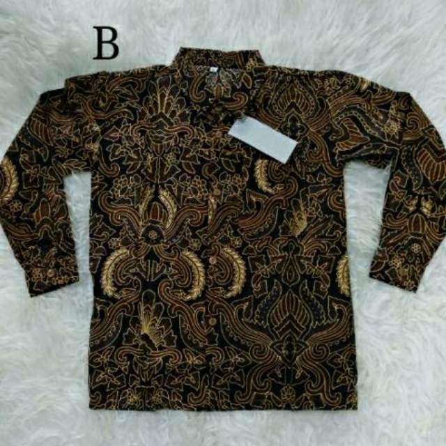 Kemeja batik anak lengan panjang