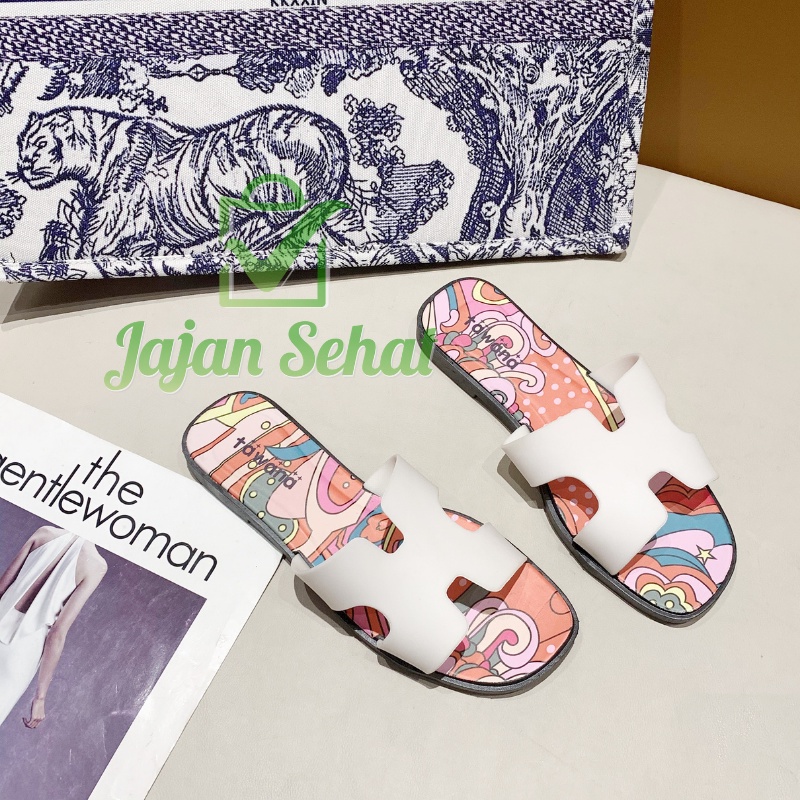 Sandal Tawana Women Slip On Sendal Slop Abstract Wanita 2022-1