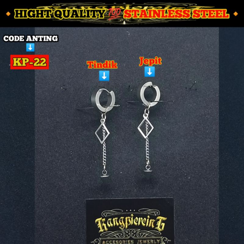 TERBARU ANTING GANTUNG KOREA BTS TINDIK DAN JEPIT 100% STAINLESS STEEL ASLI