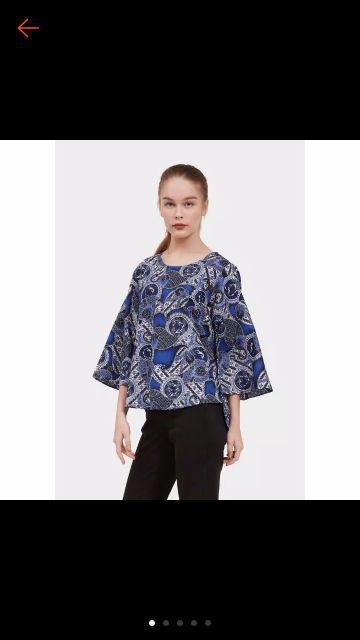 Pradawita Batik Floris 3b-biru