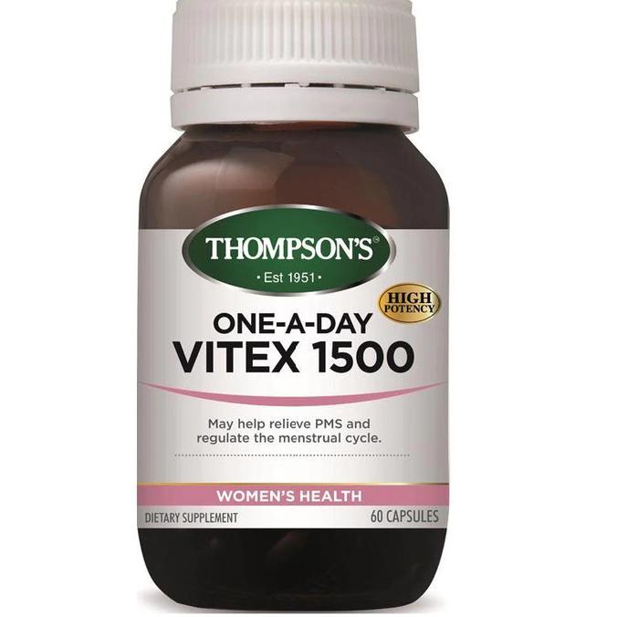 Thompson's One-A-Day Vitex 1000mg Atasi Gejala PMS 60 Capsules