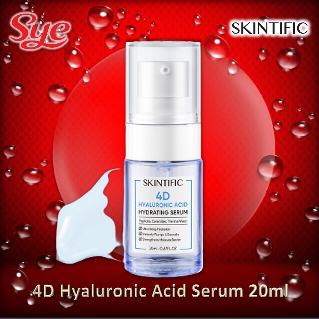 BPOM SKINTIFIC 4D HYALURONIC ACID (HA) HYDRATING SERUM 20ML / SYE