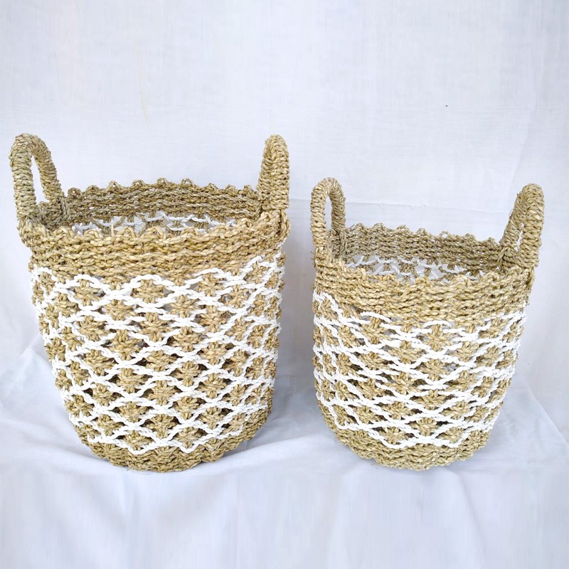 Jual Jual Keranjang anyaman seagrass/laundry basket set 2 seagrass