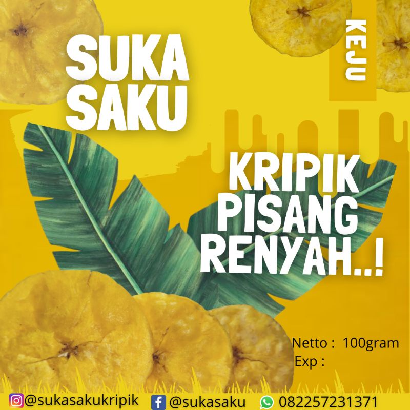 

SukaSaku Chips Rasa Keju 100gram