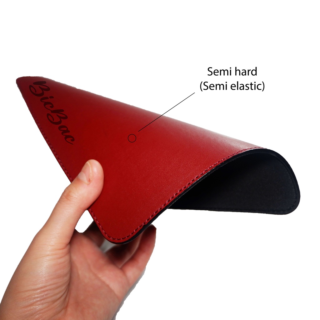 BICBAC MOUSEPAD BASIC LEATHER KULIT TEMPAT ALAS MOUSE ANTI SLIP GAMING