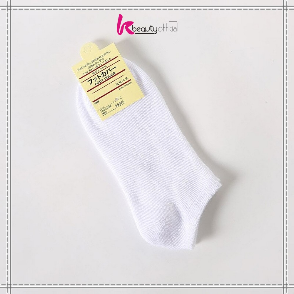 KB-P59 Kaos Kaki Semata Kaki Polos / Kaus Kaki Wanita / Kaos Kaki Ankle Dewasa / Short Socks Import-PUTIH
