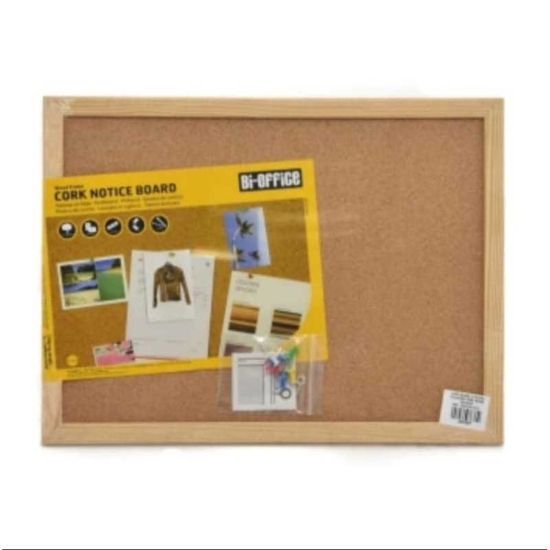 

BI-SILQUE CORK BOARD PAPAN KAYU FIBRE 40X30 CM PAPAN MADING