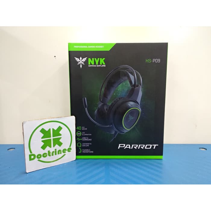headset gaming nyk hs-p09 parrot
