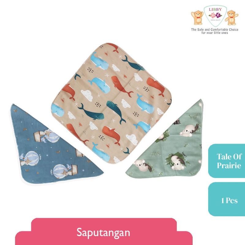 (3pcs/pack) Libby / Miyo Sapu Tangan Bayi / Lap Bayi Motif