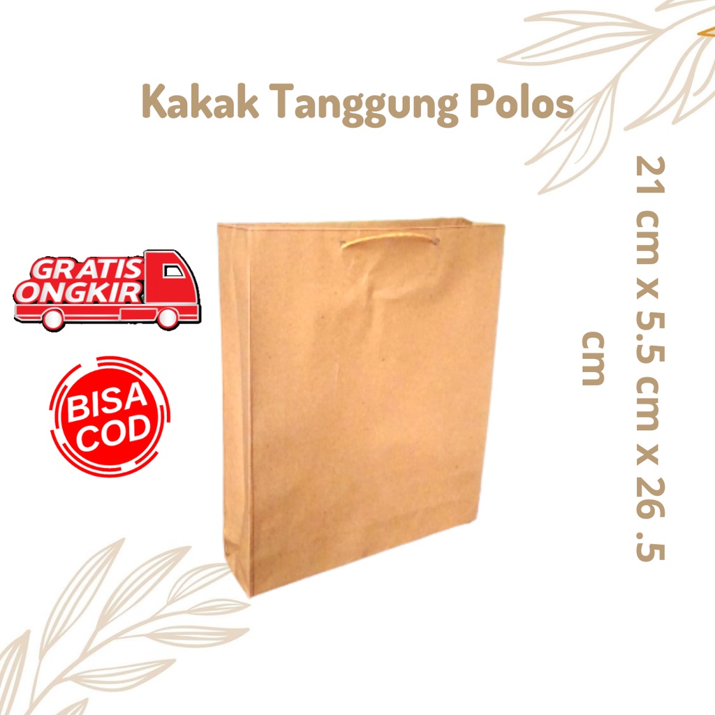 

Paper bag SEDANG POLOS COKLAT 21 x 5.5 x 26 / paperbag murah