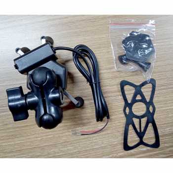 Holder Motor Smartphone dengan USB 12V 2A / Holder Smartphone Motor Holder Motor Usb Charger Holder Cas Hp Motor / Holder Handphone Motor Charger Stand Hp Motor Murah Aman Berkualitas / Dudukan Hp Motor Stang Stand Holder Hp Motor Dengan USB 12V 2A Holder