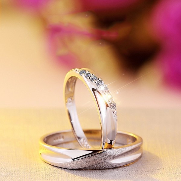 Cincin Tunangan Cincin Perak Murni Asli Cincin Bergaransi Cincin Kawin Cincin Nikah Couple RJ110 Per